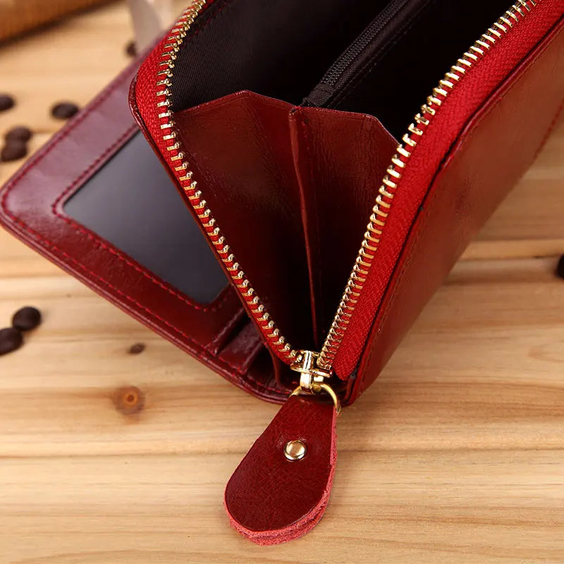 Women Leather Wallet Long Clutch Purse Large Capacity Coin Bag Wallets