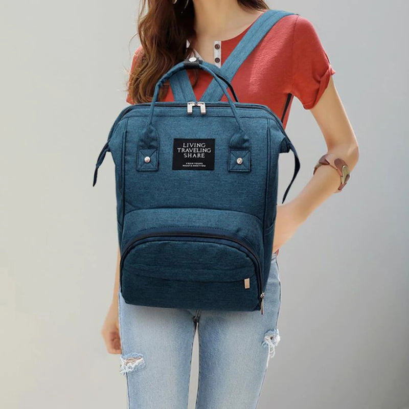 Women Backpack Rucksack Satchel Shoulder School Bag Nylon