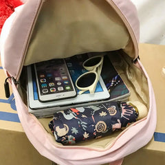 Women Girl Canvas Backpack Large Capacity Bookbag Laptop Daypack