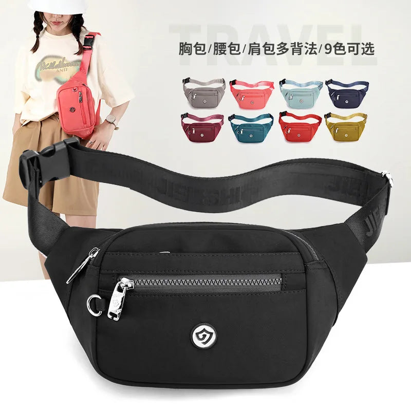 Women Casual Nylon Crossbody Shoulder Waist Packs Chest Bags
