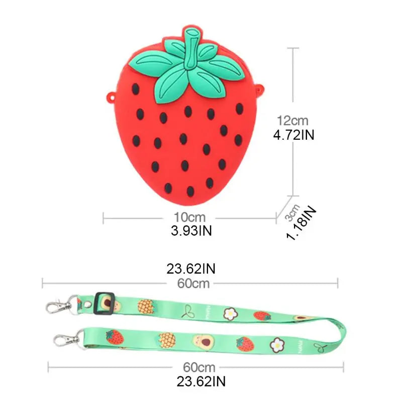 Fruit Shape Shoulder Handbag Phone Pouch Crossbody Bag Satchel Tote Purse