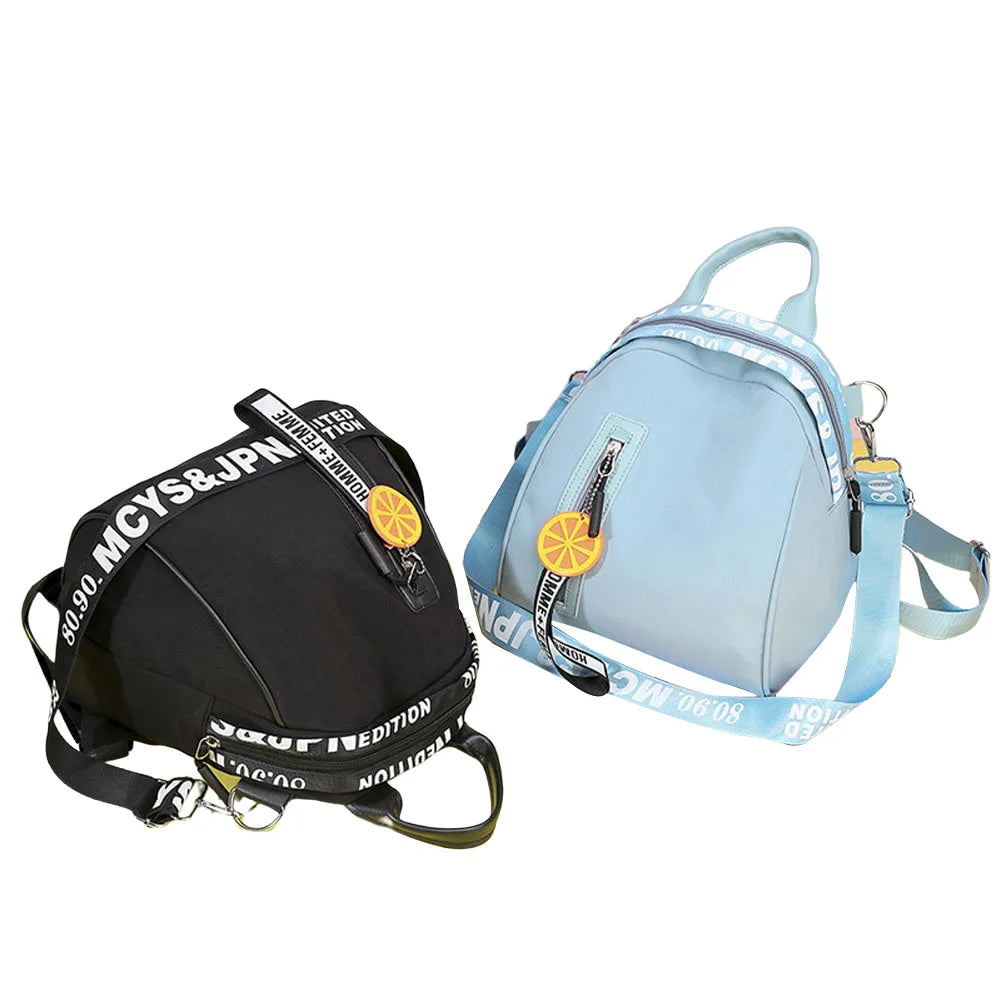 Women Girls Backpack Letter Print Large Capacity Travel Daypack Shoulder Bag