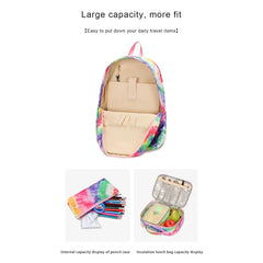 Tie-dyed Print Backpack Set with Lunch Bag & Pencil Case