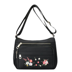 Girls Floral Embroidery Shoulder Crossbody Bag Large Capacity Christmas