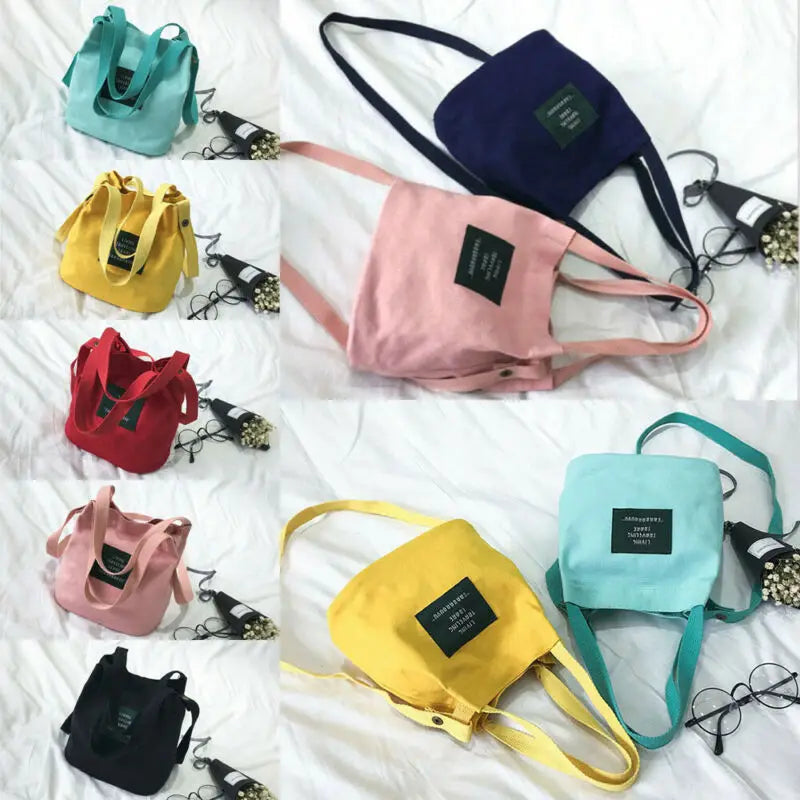 Women Canvas Handbag Shoulder Bag Messenger Bag Ladies Wallet Satchel Purse