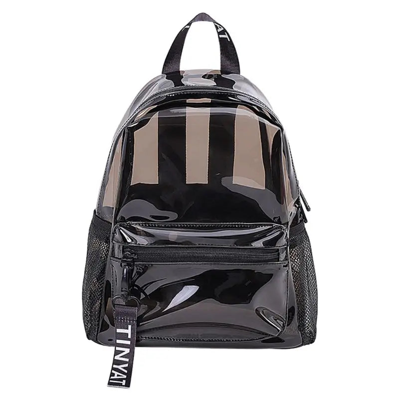Transparent PVC Backpack for Women Girls Travel Daypack