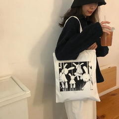 Gothic Rabbit Canvas Bag Harajuku Totes Punk Shoulder Bag