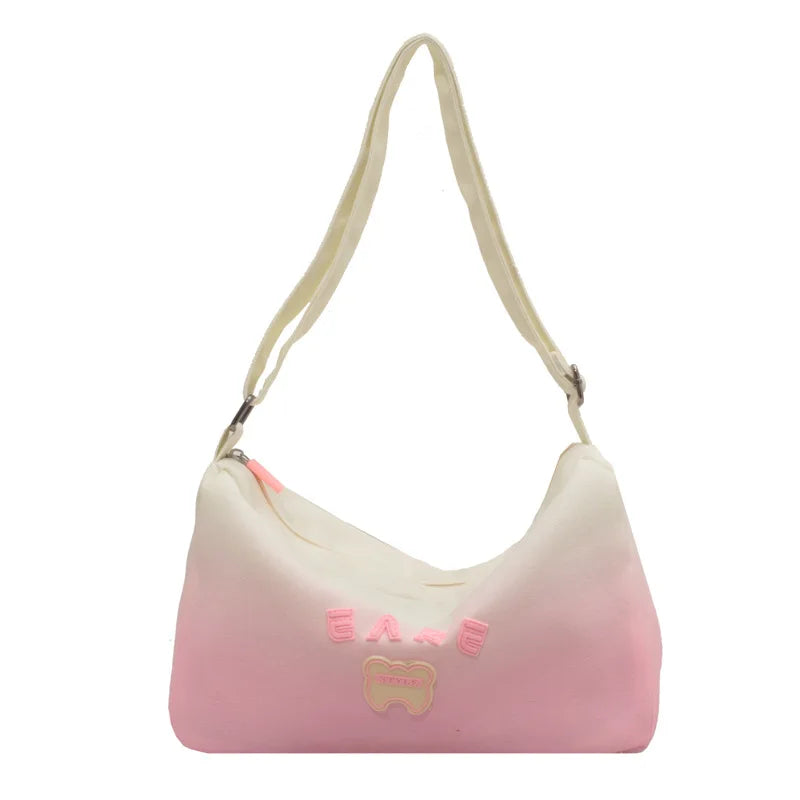 Women Canvas Tote Bag Large Shoulder Shopper Crossbody Handbag