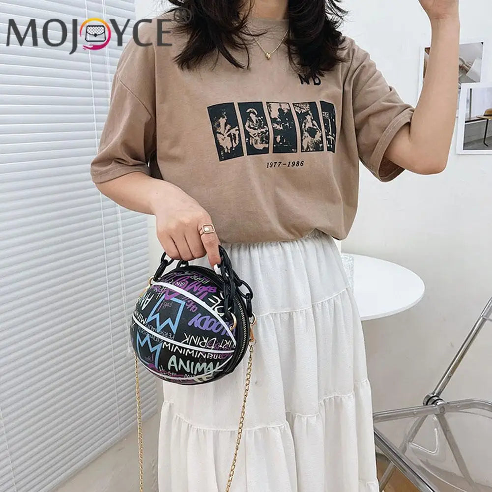 Women Graffiti Chain Bags Mini Shoulder Bags for Women
