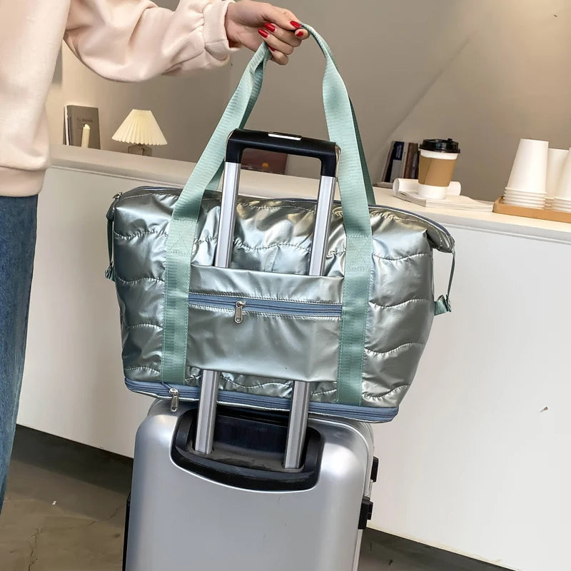 Women Gym Bag Sports Fitness Handbag Training Bags For Shoes Travel Dry And Wet