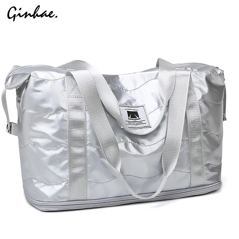 Women Gym Bag Sports Fitness Handbag Training Bags For Shoes Travel Dry And Wet