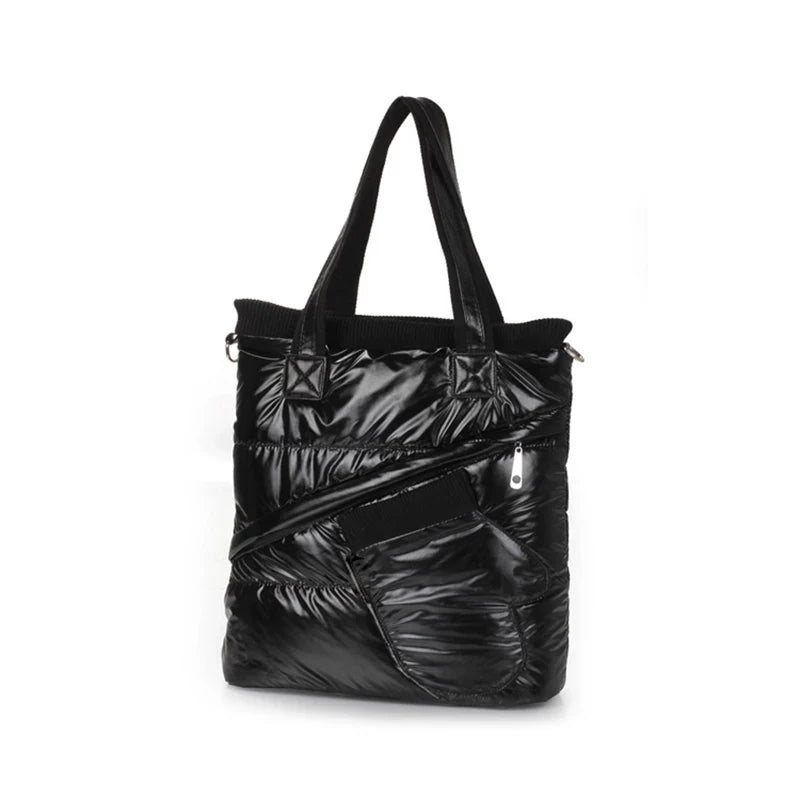 Winter Space Cotton Handbag Shoulder Bag Down Female Warm Tote Clutches