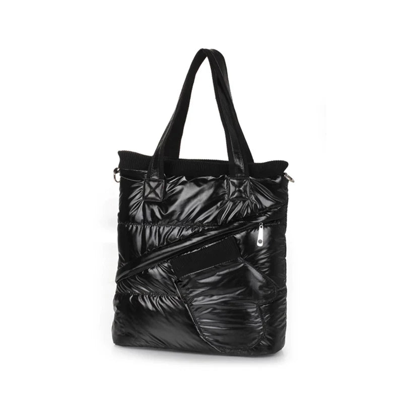 Winter Space Cotton Handbag Shoulder Bag Down Female Warm Tote Clutches