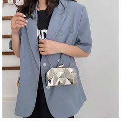 Geometric Mini Party Evening Purse Crossbody Shoulder Bag Box Clutch