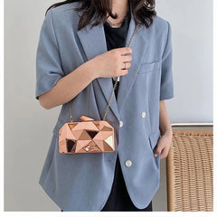 Geometric Mini Party Evening Purse Crossbody Shoulder Bag Box Clutch