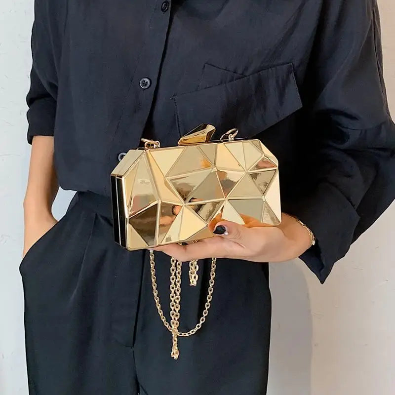 Geometric Mini Party Evening Purse Crossbody Shoulder Bag Box Clutch