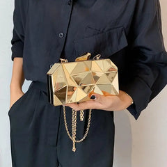 Geometric Mini Party Evening Purse Crossbody Shoulder Bag Box Clutch