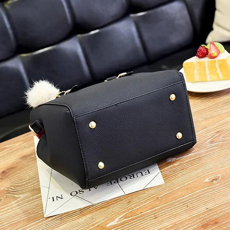Women Handbag Pu Leather Purse Tassel Shoulder Messenger Bag