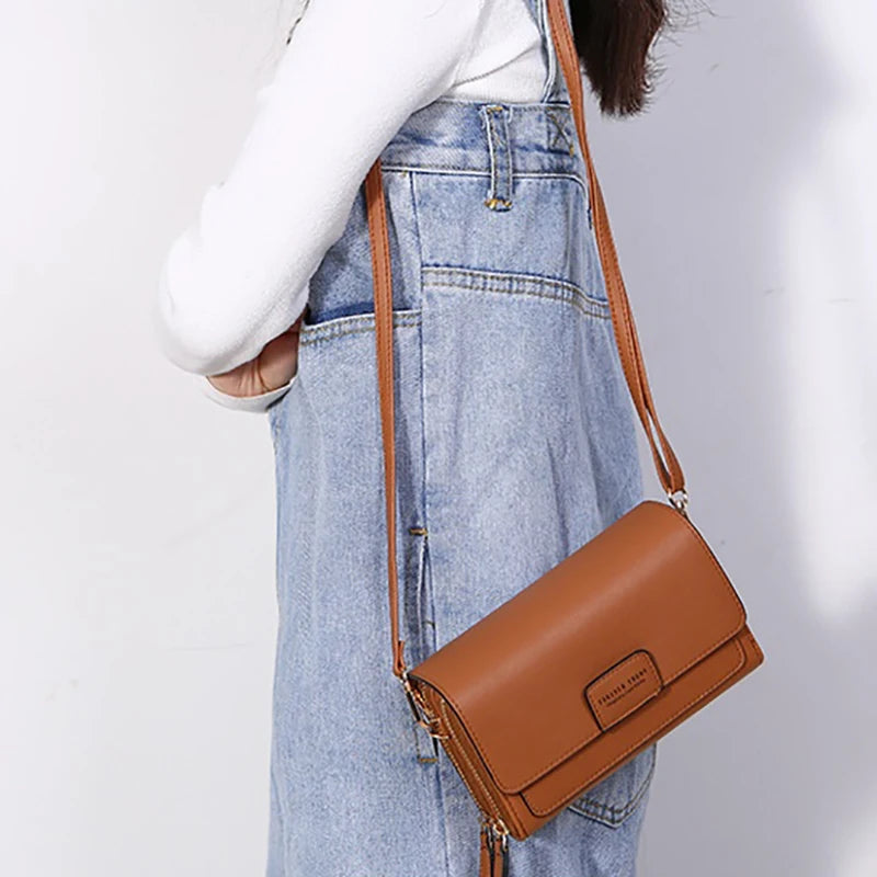 Women Handbag Large Capacity Shoulder Bag Hasp Zipper Purse Phone Long Wallet