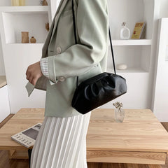 Leather Hobos Cloud Handbag for Women Shoulder Bag