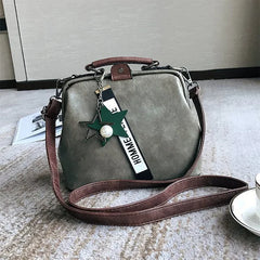 Leather Shoulder Bag Female Doctor Crossbody Totes Rivets Casual Women's Bag