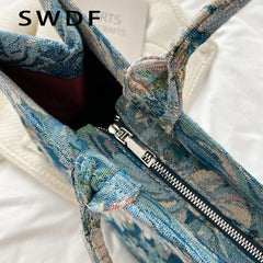 Letter Printing Handbag High-Capacity Shoulder Bags Tote Cross