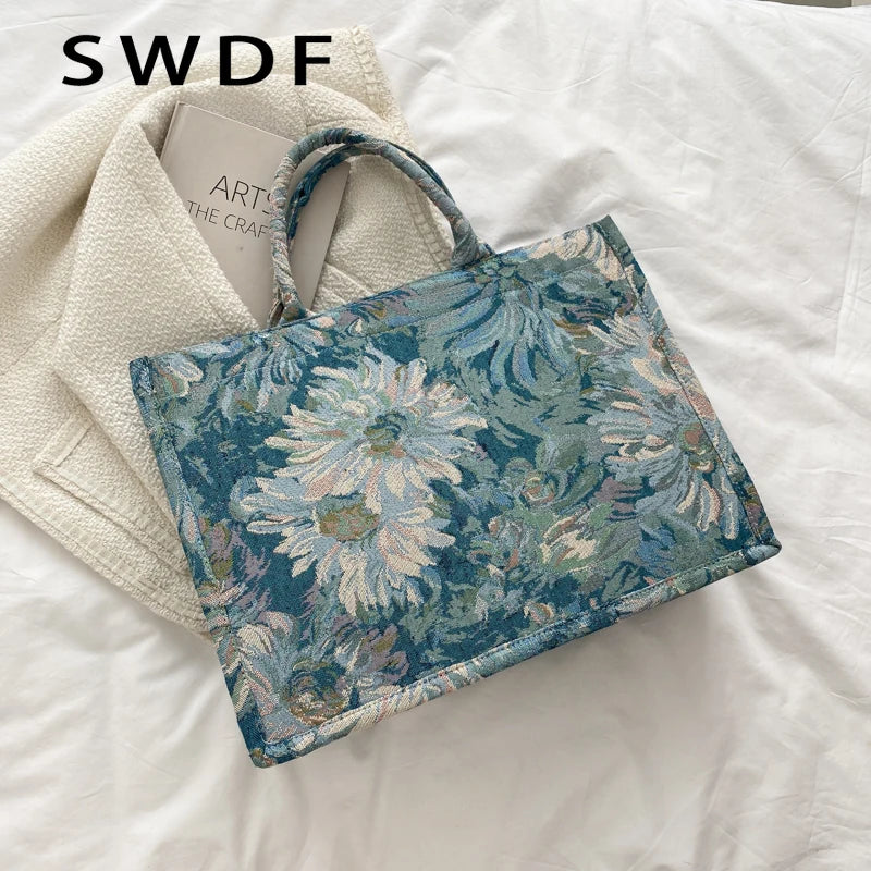 Letter Printing Handbag High-Capacity Shoulder Bags Tote Cross