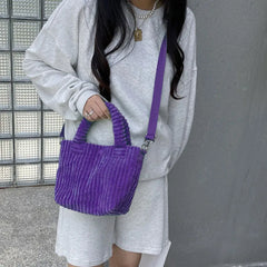 Plush Mini Bag Women Handbag Small Tote Shoulder Messenger Bag