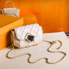 Sequined Chain Shoulder Crossbody Bag Faux Leather