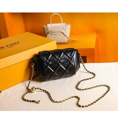 Sequined Chain Shoulder Crossbody Bag Faux Leather