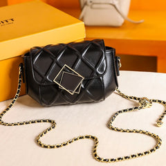 Sequined Chain Shoulder Crossbody Bag Faux Leather