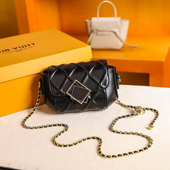 Sequined Chain Shoulder Crossbody Bag Faux Leather