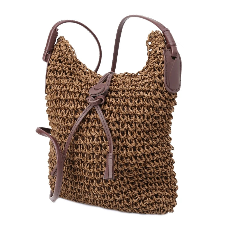 Straw Weave Tote Purse Lady Beach Hobo Bag