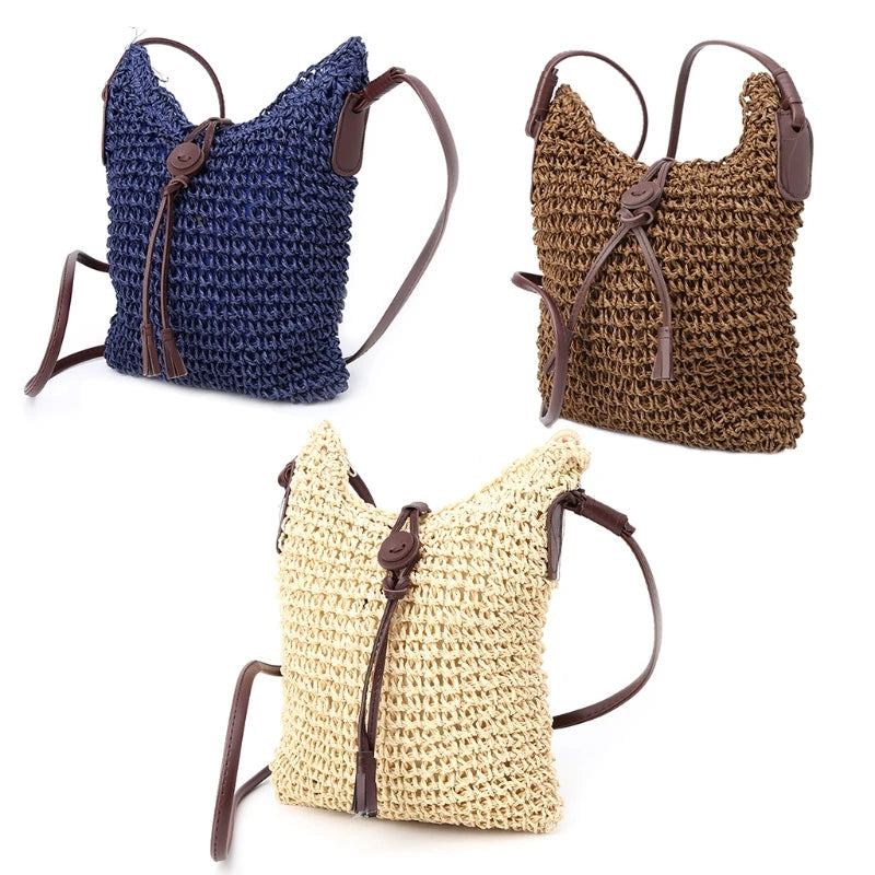 Straw Weave Tote Purse Lady Beach Hobo Bag