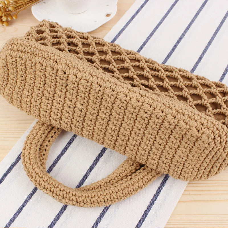 Women Straw Handbag Large Capacity Bohemia Tote Shoulder Bag
