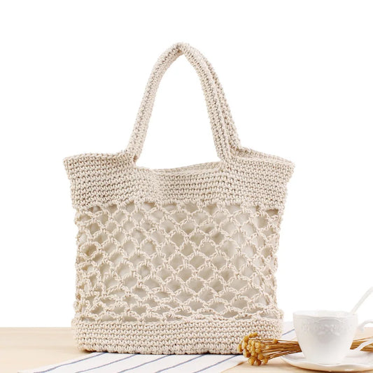 Women Straw Handbag Large Capacity Bohemia Tote Shoulder Bag