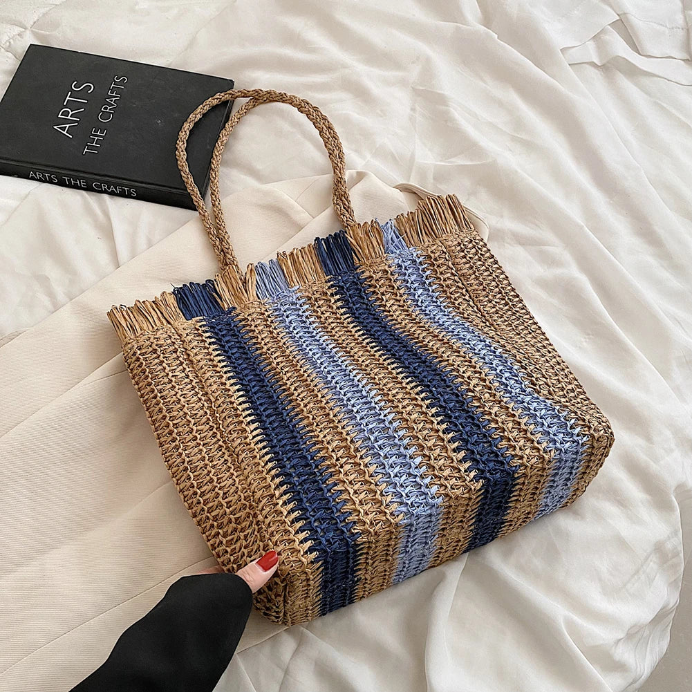 Summer Beach Woven Tote Shoulder Bag