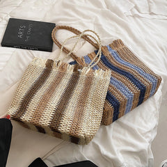 Summer Beach Woven Tote Shoulder Bag