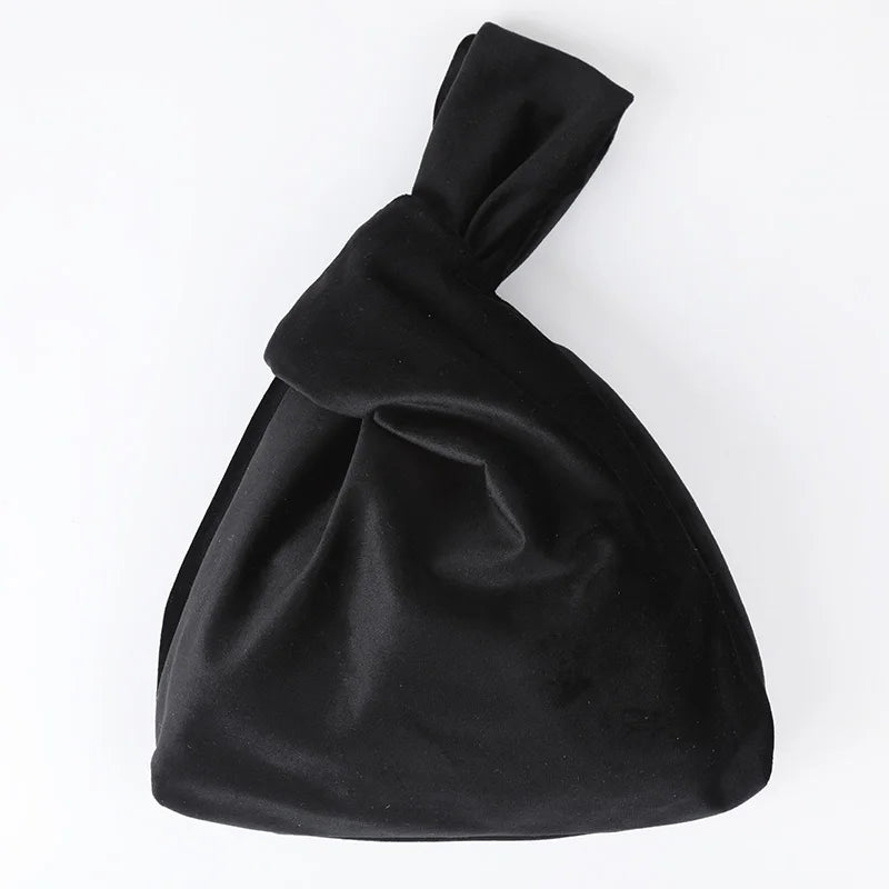 Vintage Velvet Handbag Silk Satin Tote Bag All Match Travel Bags