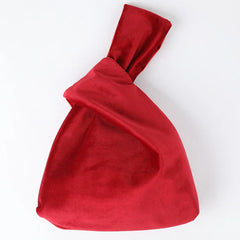 Vintage Velvet Handbag Silk Satin Tote Bag All Match Travel Bags