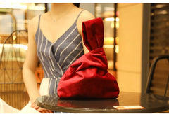 Vintage Velvet Handbag Silk Satin Tote Bag All Match Travel Bags