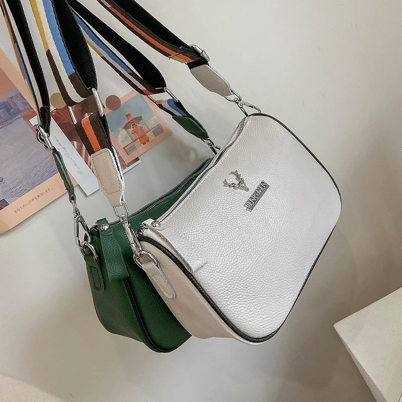 Genuine Leather Women's Shoulder Bag Soft Cowhide Messenger Bag