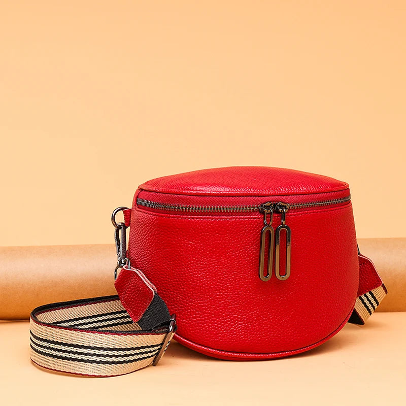 Leather Women's Handbag Diamonds Cowhide Shoulder Bag
