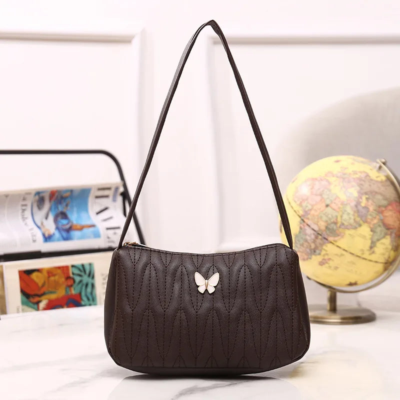 Vintage Women's Handbag Small Hobo Purse Butterfly Crossbody Bag