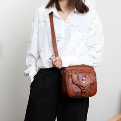 Vintage Crossbody Bag PU Leather Handbags for Women