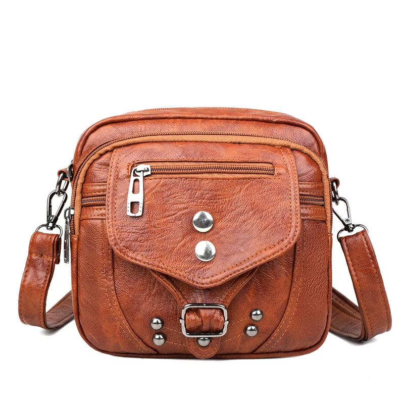 Vintage Crossbody Bag PU Leather Handbags for Women