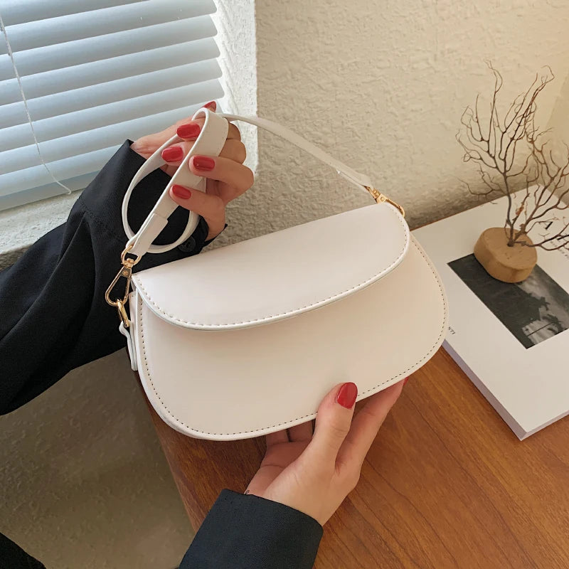 Women Shoulder Bag Vintage Messenger Crossbody Flap Solid Female Handbag