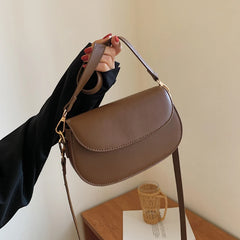 Women Shoulder Bag Vintage Messenger Crossbody Flap Solid Female Handbag