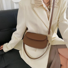 Women Shoulder Bag Vintage Messenger Crossbody Flap Solid Female Handbag