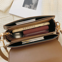 Women Shoulder Bag Vintage Messenger Crossbody Flap Solid Female Handbag